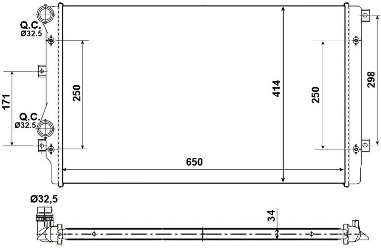 NRF Chladič, chladenie motora 53406A