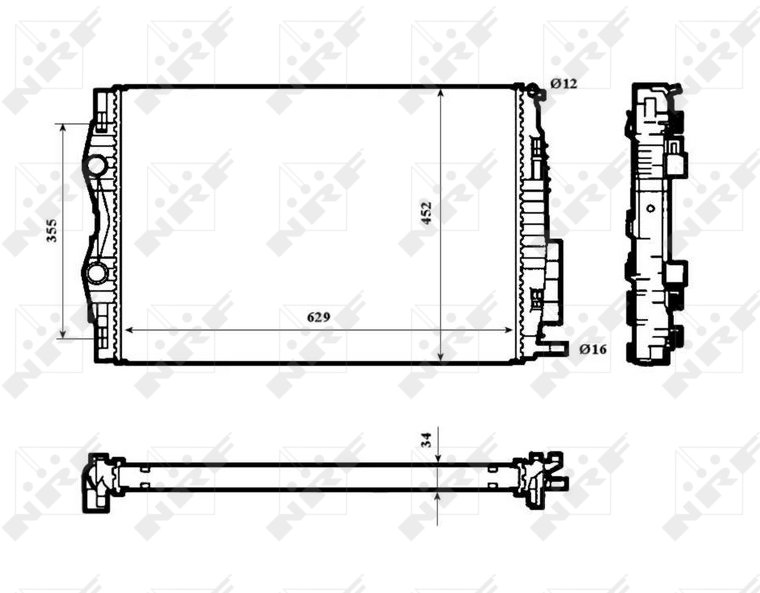 NRF Chladič, chladenie motora 53843
