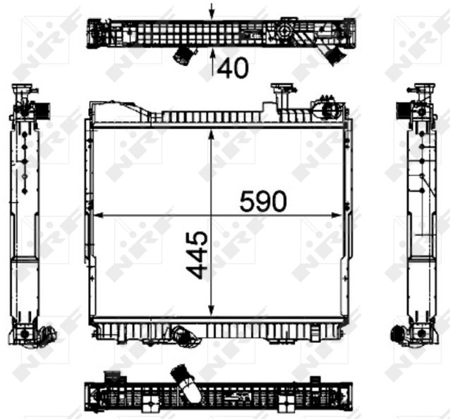 NRF Chladič, chladenie motora 53860