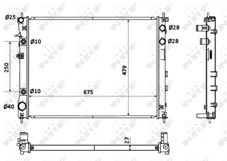 NRF Chladič, chladenie motora 53887