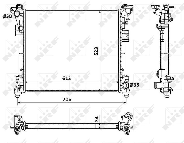 NRF Chladič, chladenie motora 53900