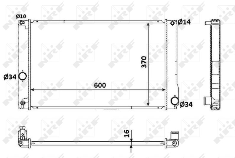 NRF Chladič, chladenie motora 53926