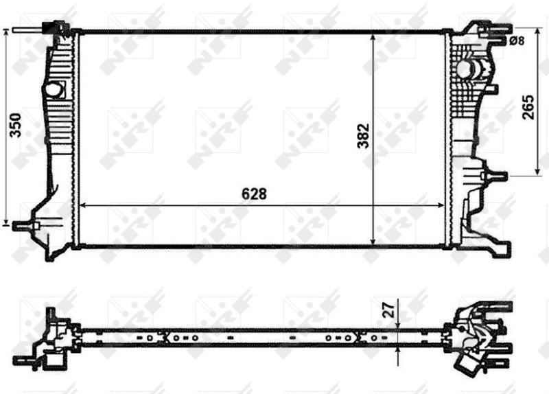 NRF Chladič, chladenie motora 53963