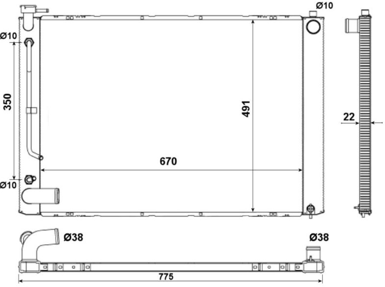 NRF Chladič, chladenie motora 53974