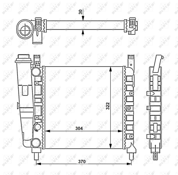 NRF Chladič, chladenie motora 54679
