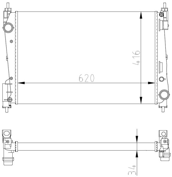 NRF Chladič, chladenie motora 54752A