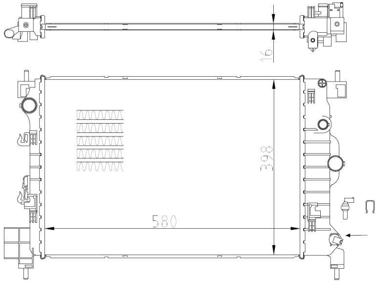 NRF Chladič, chladenie motora 550003