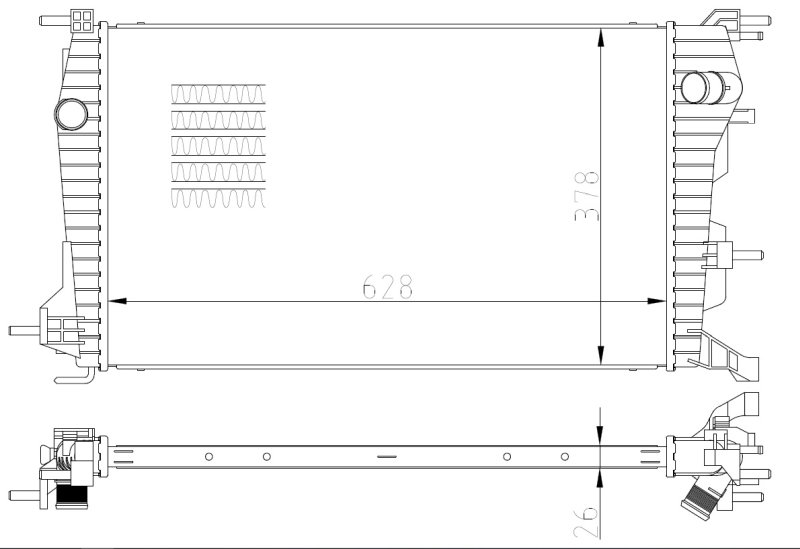 NRF Chladič, chladenie motora 550004