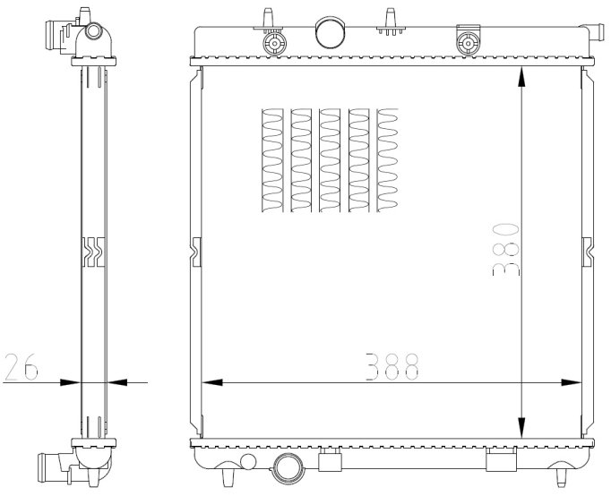 NRF Chladič, chladenie motora 550016