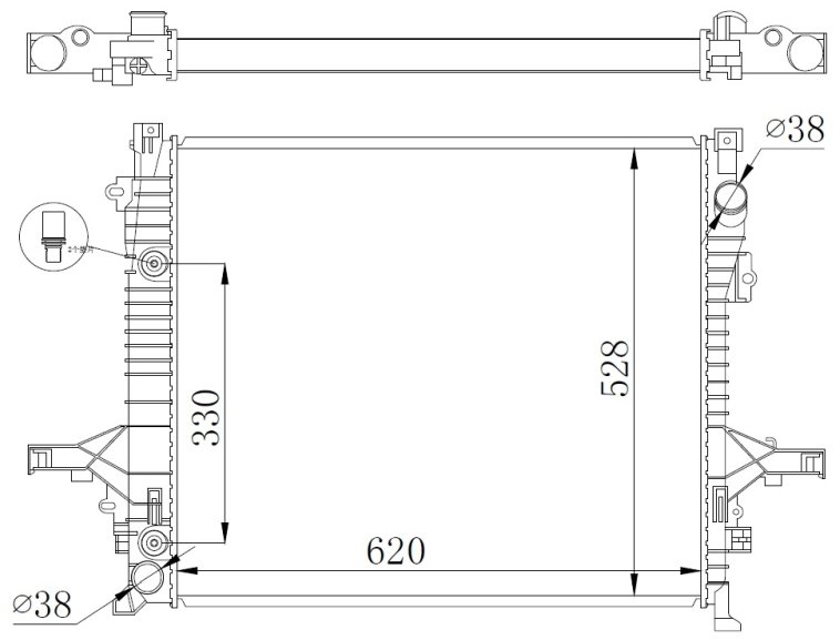 NRF Chladič, chladenie motora 550019