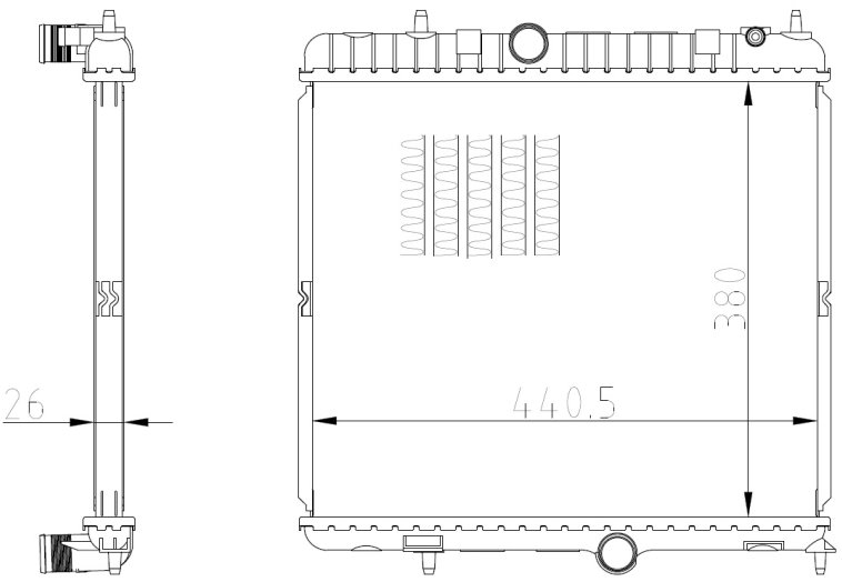 NRF Chladič, chladenie motora 550021