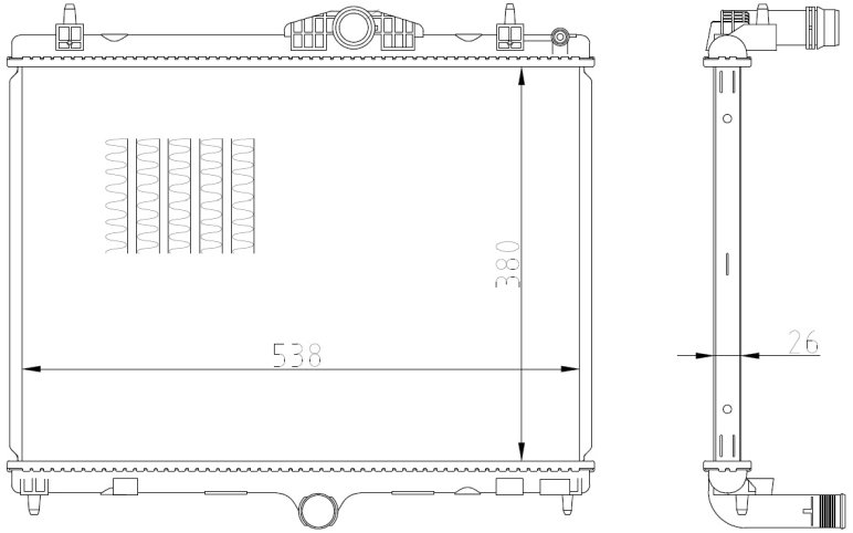 NRF Chladič, chladenie motora 550027