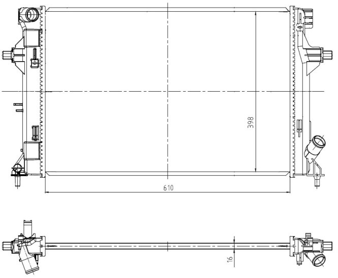 NRF Chladič, chladenie motora 550035