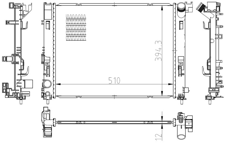 NRF Chladič, chladenie motora 550038