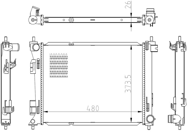 NRF Chladič, chladenie motora 550039