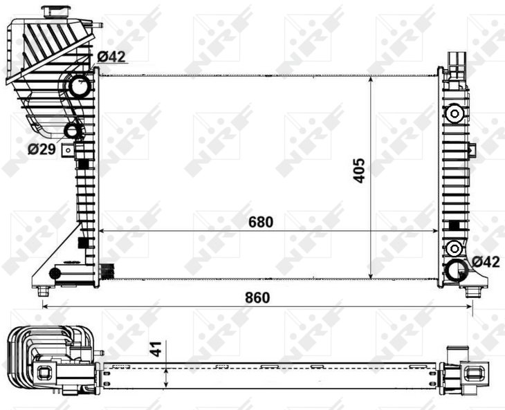 NRF Chladič, chladenie motora 55349A