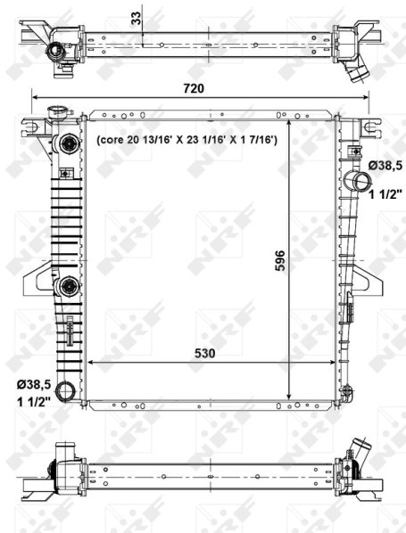 NRF Chladič, chladenie motora 56033