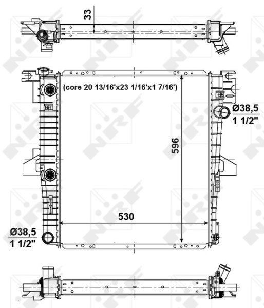 NRF Chladič, chladenie motora 56034