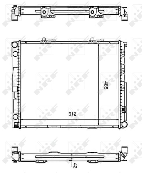 NRF Chladič, chladenie motora 58253