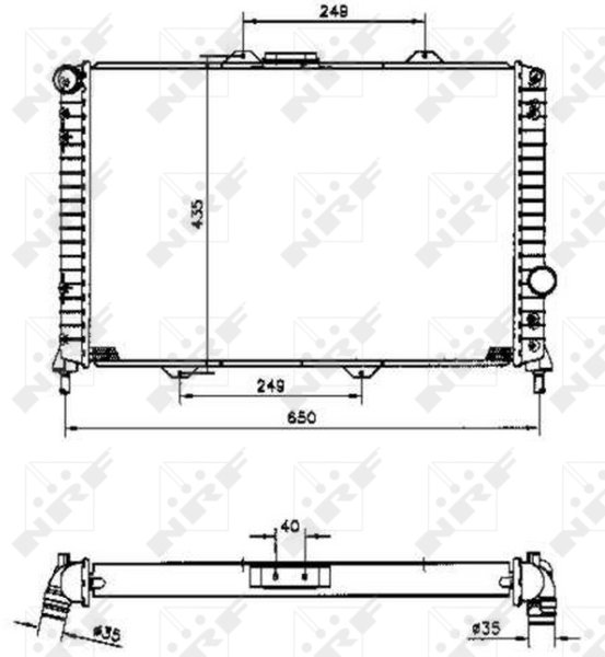 NRF Chladič, chladenie motora 58254