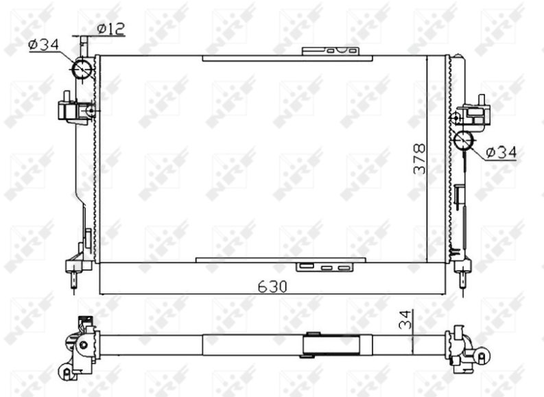 NRF Chladič, chladenie motora 58282A