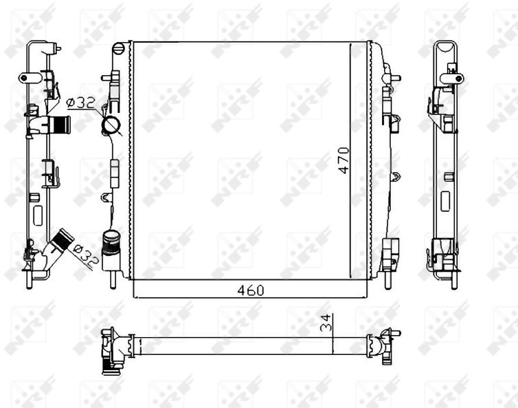 NRF Chladič, chladenie motora 58317A