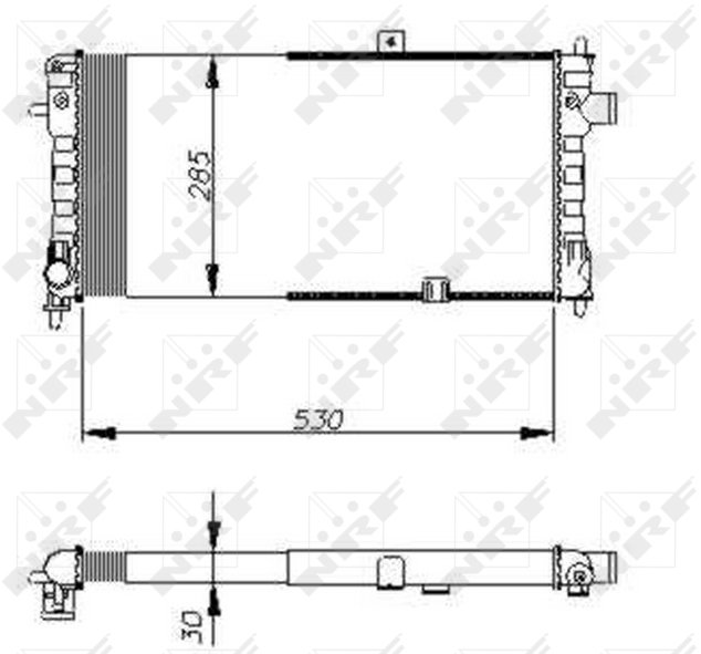 NRF Chladič, chladenie motora 58675