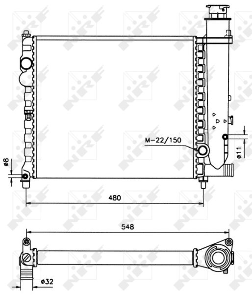 NRF Chladič, chladenie motora 58678
