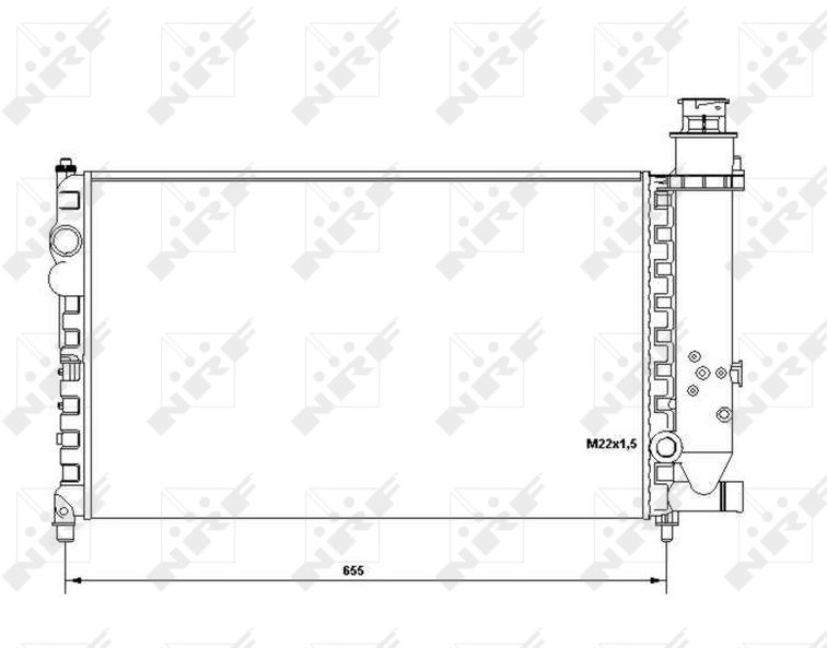 NRF Chladič, chladenie motora 58683