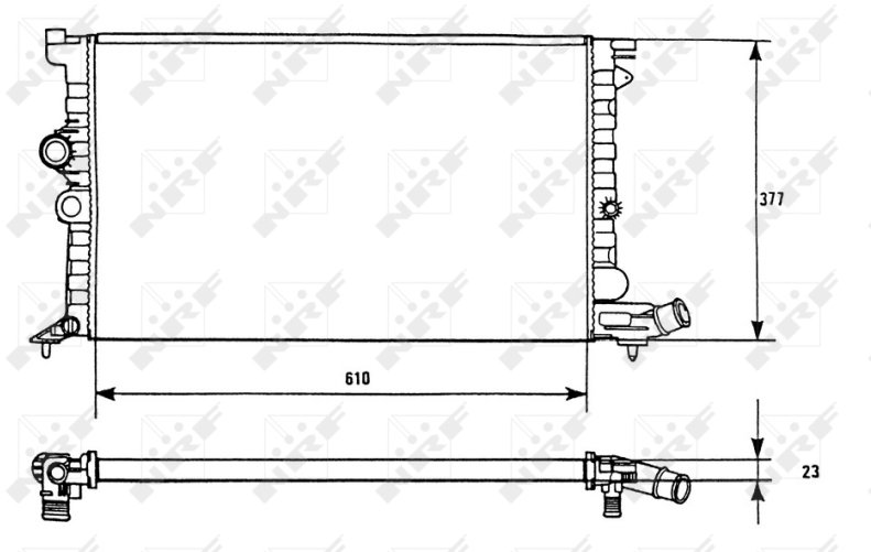 NRF Chladič, chladenie motora 58946