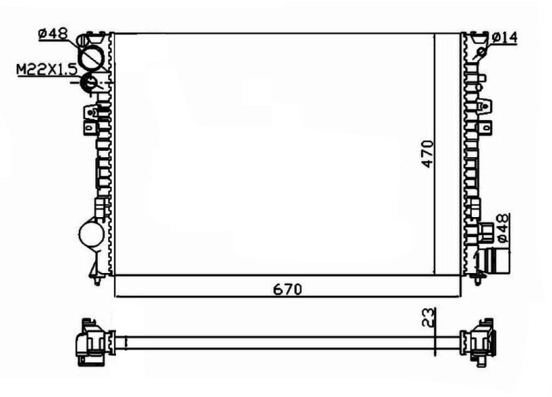 NRF Chladič, chladenie motora 58958A