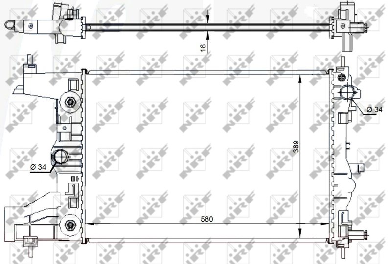 NRF Chladič, chladenie motora 59144