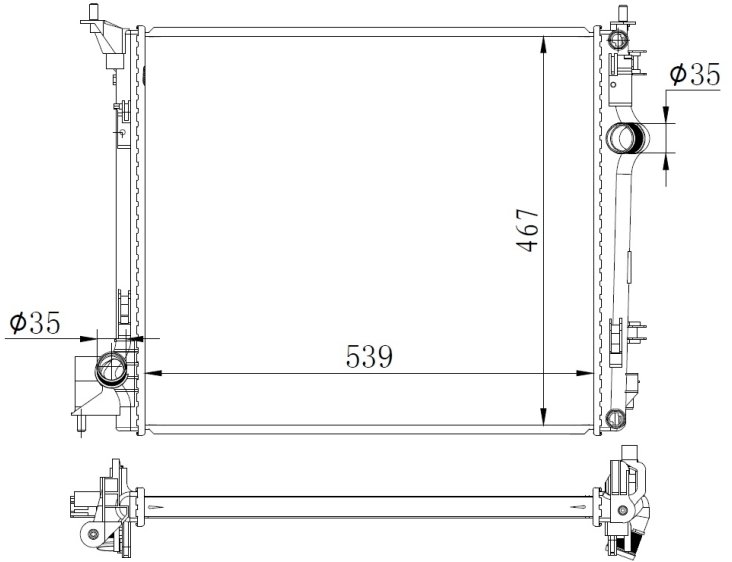 NRF Chladič, chladenie motora 59271