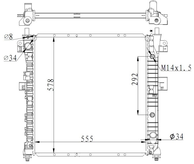 NRF Chladič, chladenie motora 59342