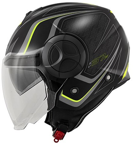 KAPPA KV37 EVO SHARP – otvorená čierna jet moto prilba XS