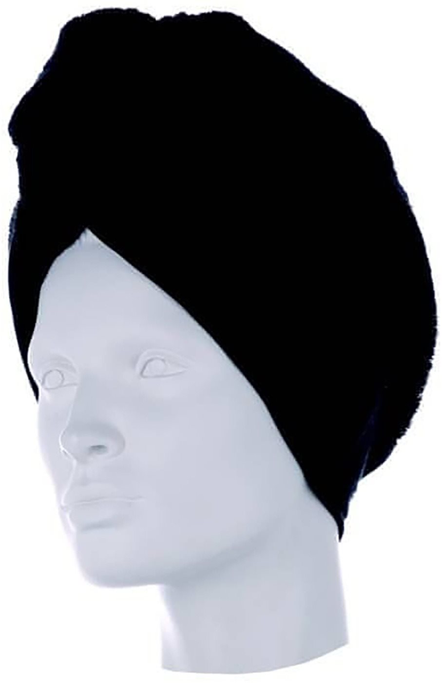 Möve Domáce froté turban na sušenie vlasov, čierny