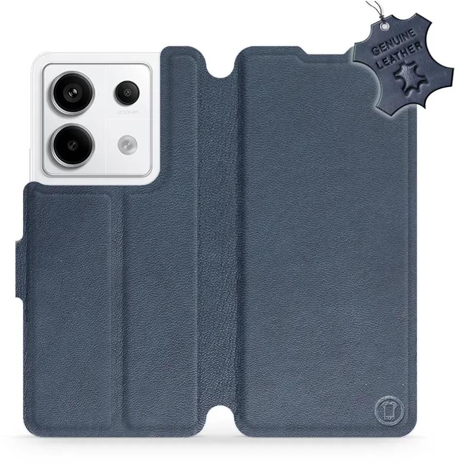 Kožené Mobiwear flip na Xiaomi Redmi Note 13 Pro 5G/Poco X6 5G – Modré – L_NBS