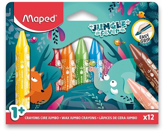 MAPED Jungle Fever Jumbo trojhranné, 12 farieb