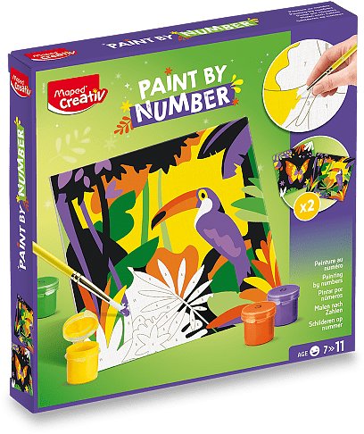 MAPED Paint by number – Tukan a motýľ