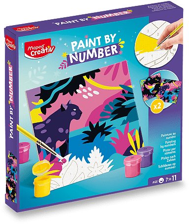 MAPED Paint by number – Leopard a vták
