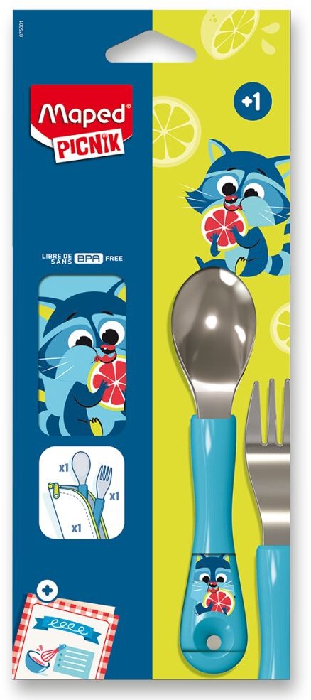 MAPED Miniz Raccoon, lyžička a vidlička