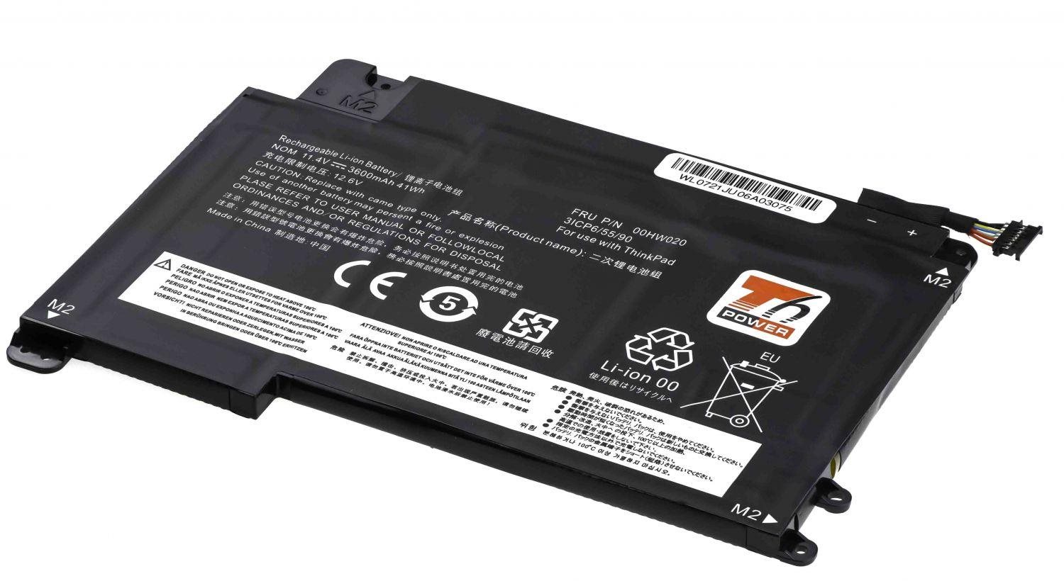T6 Power pre notebook Lenovo 00HW020, Li-Poly, 3600 mAh (41 Wh), 11,4 V