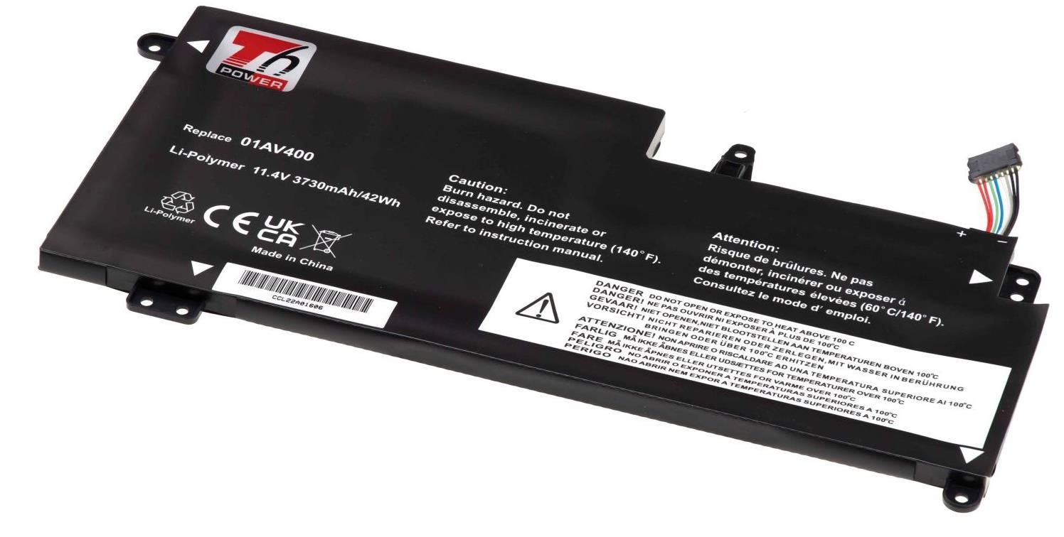 T6 Power pre notebook Lenovo SB10K97592, Li-Poly, 3730 mAh (42 Wh), 11,4 V