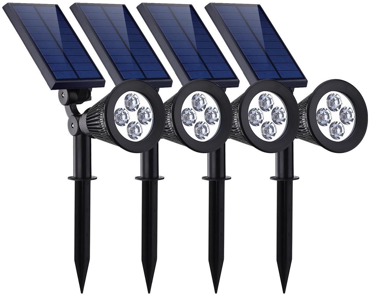 LEDSolar 4, solárne vonkajšie svetlo do zeme 4 ks, 4 LED, bezdrôtové, iPRO, 1 W, studená