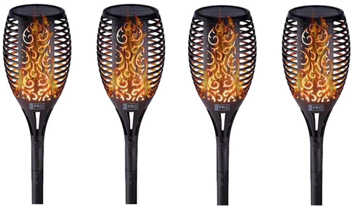 LEDSolar 96 solární venkovní hořící louč pochodeň 4 ks, 96 LED, bezdrátové, iPRO, 1W, tepláLEDSolar 96 solárne vonkajšie horiaci lúč pochodeň 4 ks, 96 LED, bezdrôtové, iPRO, 1 W, teplé