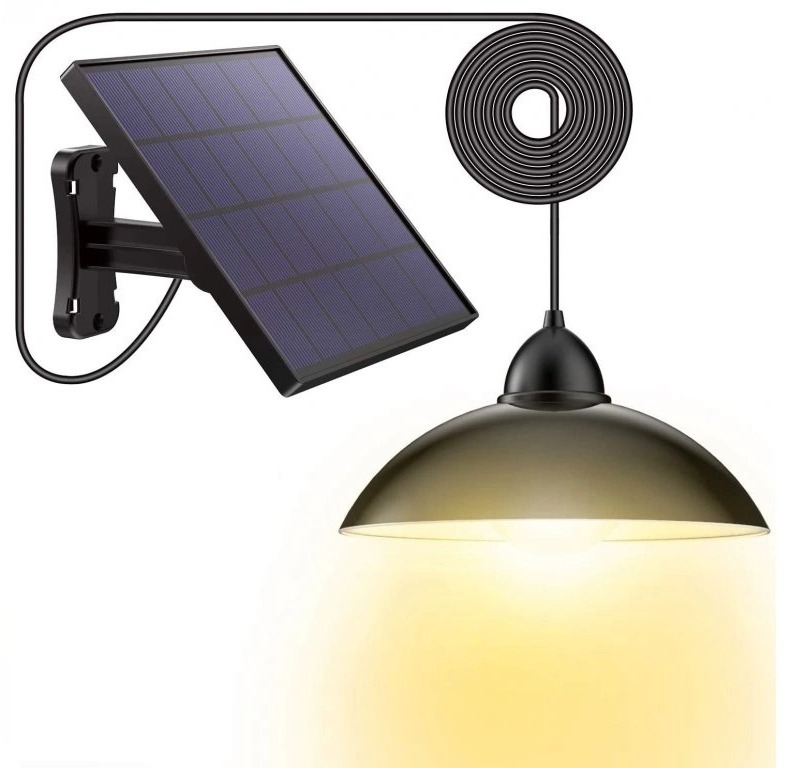 LEDSolar 12, solárna závesná lampa do záhrady s diaľkovým ovládaním, iPRO, 8 W, studené svetlo