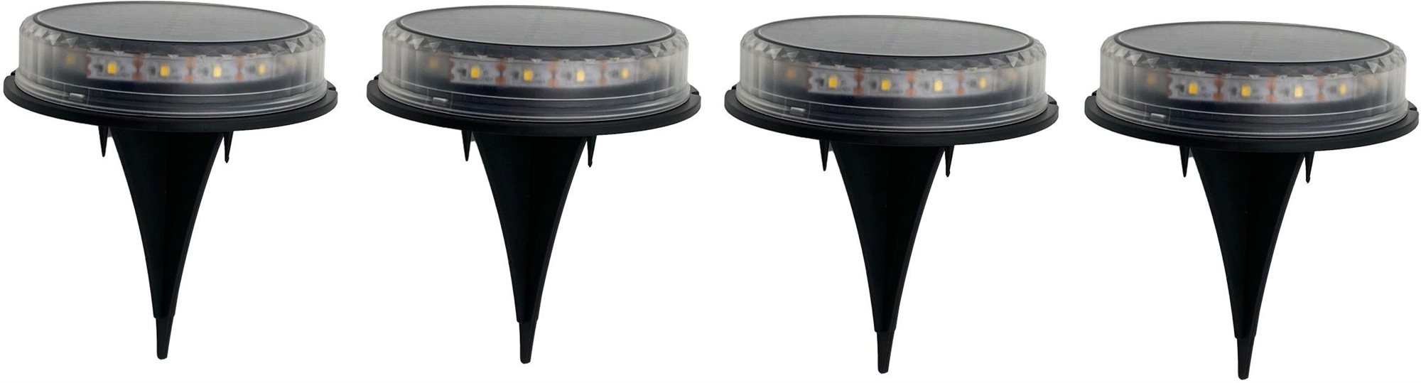 LEDsolar 17Z vonkajšie svetlo na zapichnutie do zeme 4 ks, 17 LED, bezdrôtové, iPRO, 1 W, teplá farba