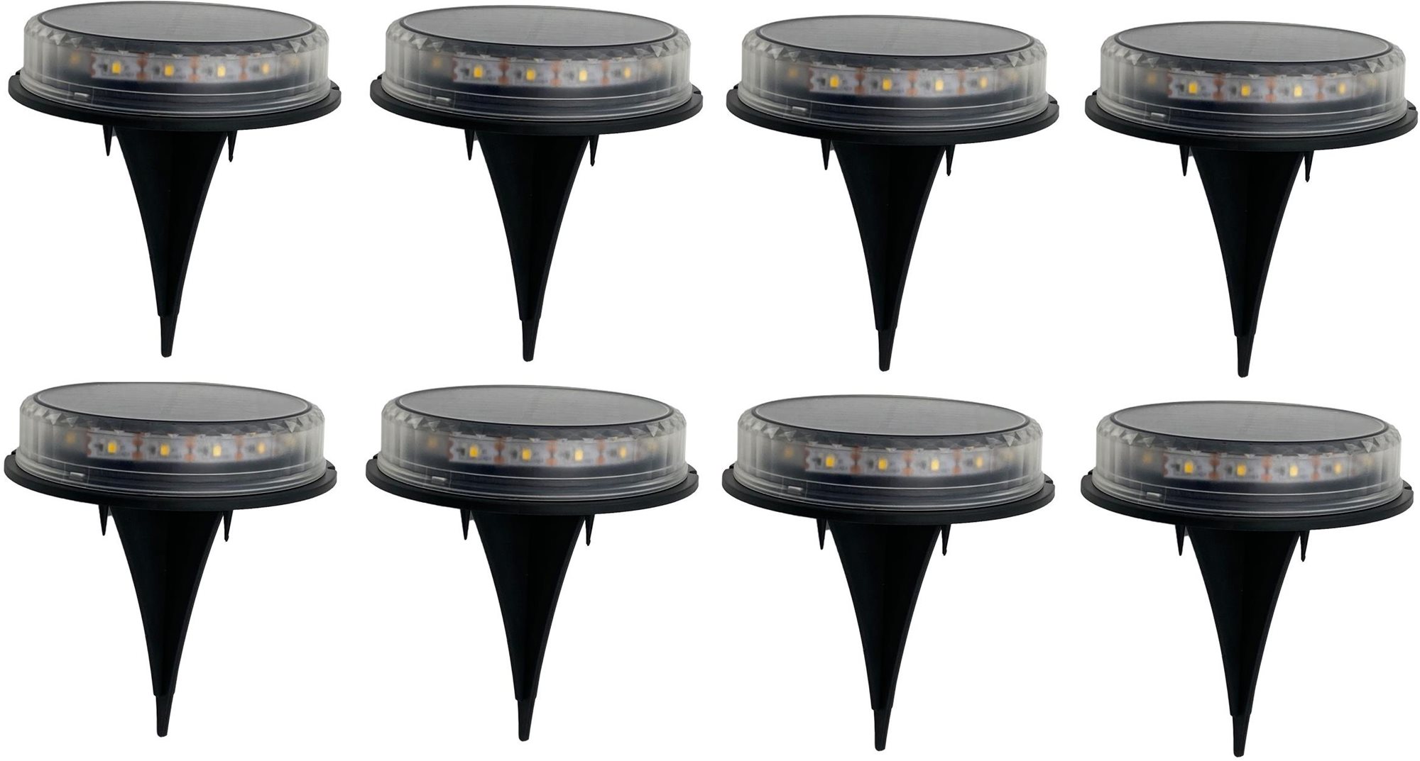 LEDsolar 17Z vonkajšie svetlo na zapichnutie do zeme 8 ks, 17 LED, bezdrôtové, iPRO, 1 W, teplá farba