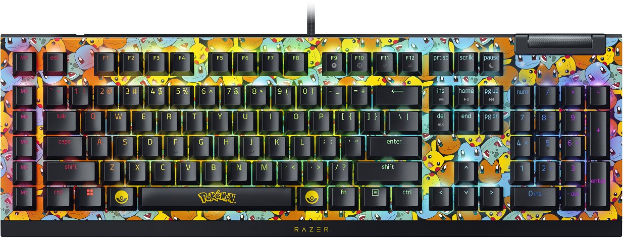 Razer Pokémon Kanto Starters Ed. BLACKWIDOW V4 X (Green Switch)