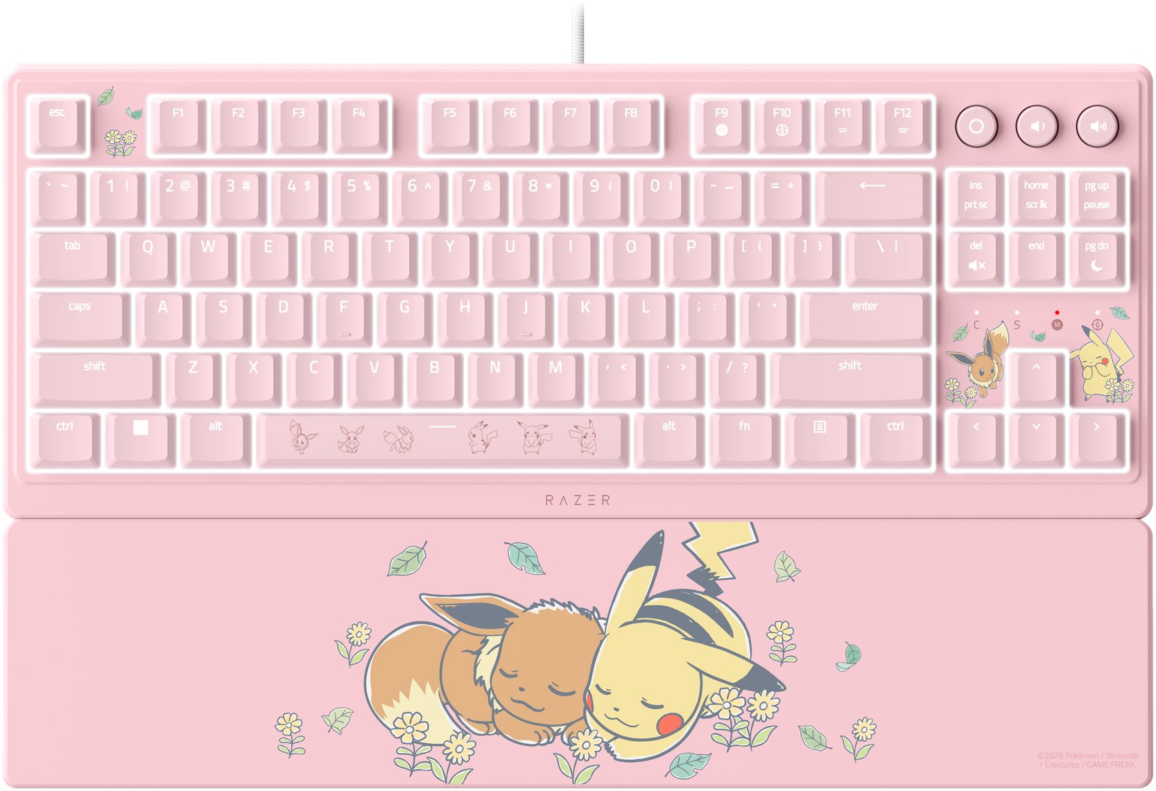 Razer Ornata V3 Tenkeyless – Pokémon Pikachu/Eevee Ed. – US Layout